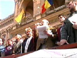 Lideri sindicali la Arad - Virtual Arad News (c) 1999
