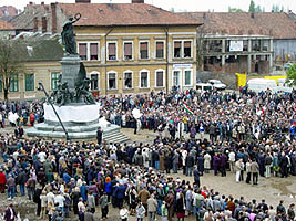 Inaugurarea Statuii Libertatii la Arad - primul pas spre reconcilierea romano-maghiara