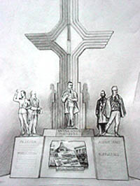 Schita Monumentului Unirii a sculptorului Ioan Tolan
