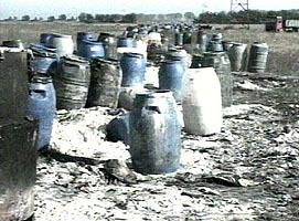 Deseuri toxice descoperite pe un teren la Sederhat