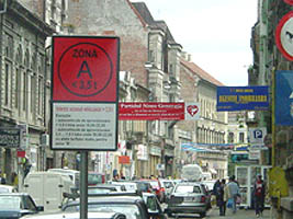 Zona de restrictie pentru circulatia vehicolelor grele prin centrul Aradului