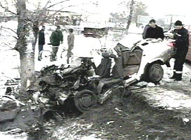 Dupa cum arata masina accidentata la Zimandcuz este greu de crezut ca a existat supravietuitor
