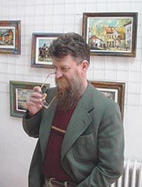 Pictorul aradean Mihai Takacs printre picturile care il reprezinta