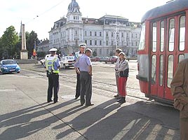 Accident de tramvai in plin centru