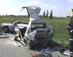 Accident in lant intre Arad si Pecica
